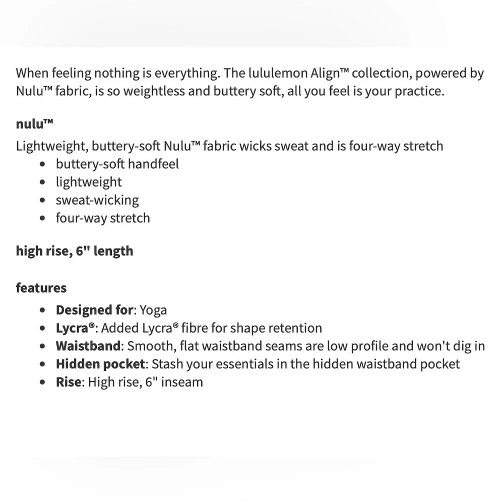 Lululemon Align High-Rise Short 6